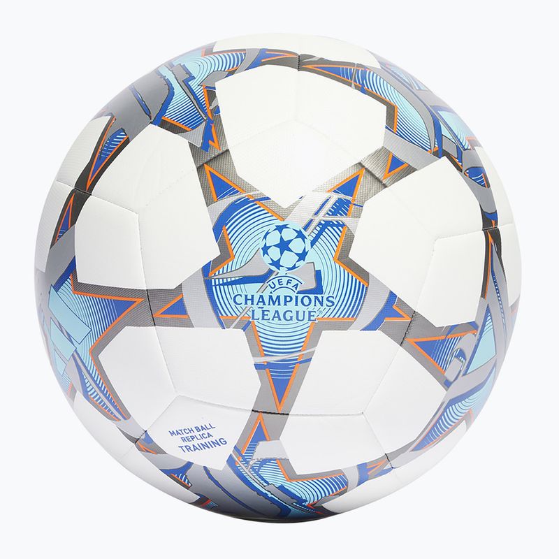 adidas UCL Training football 23/24 white/silver metallic/bright cyan/royal veľkosť 4