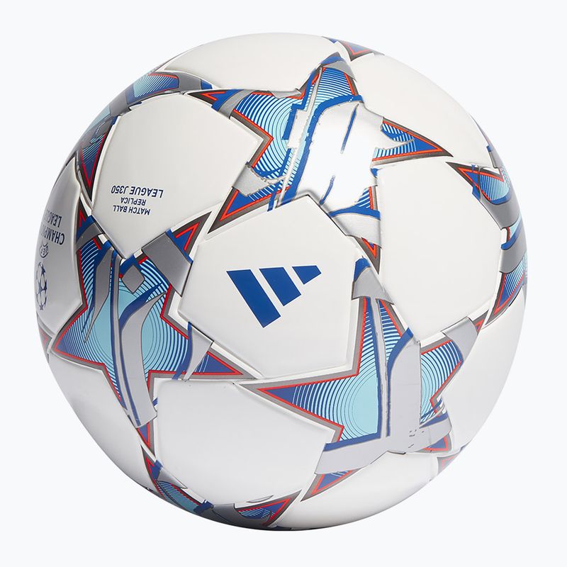 adidas UCL League 23/24 futbalová biela/strieborná metalíza/jasná azúrová/kráľovská modrá veľkosť 4 2