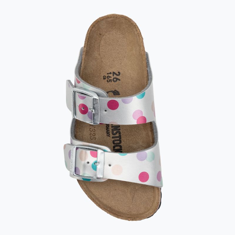Detské šľapky BIRKENSTOCK Arizona BF Narrow electric metallic dots silver 5