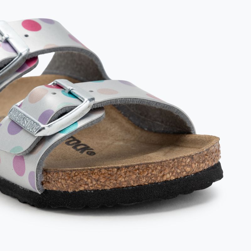 Detské šľapky BIRKENSTOCK Arizona BF Narrow electric metallic dots silver 7