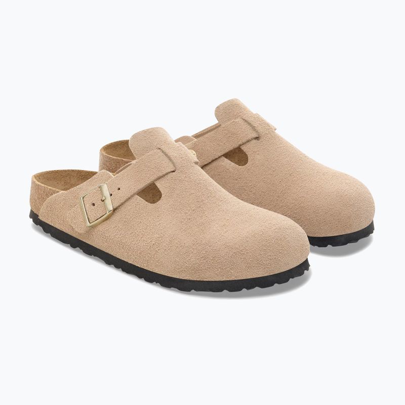 Šľapky BIRKENSTOCK Boston Suede Leather sandcastle 3