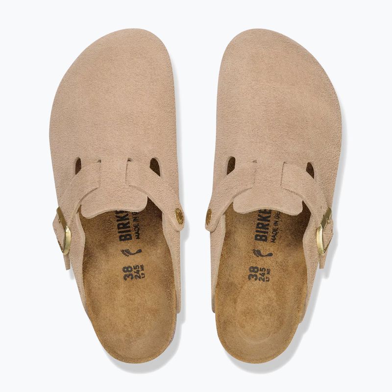 Šľapky BIRKENSTOCK Boston Suede Leather sandcastle 4
