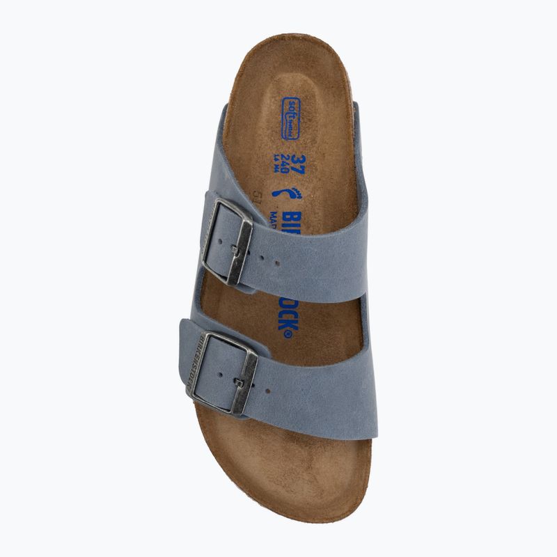 Šľapky BIRKENSTOCK Arizona Soft Footbed Oiled Leather Narrow elemental blue 5