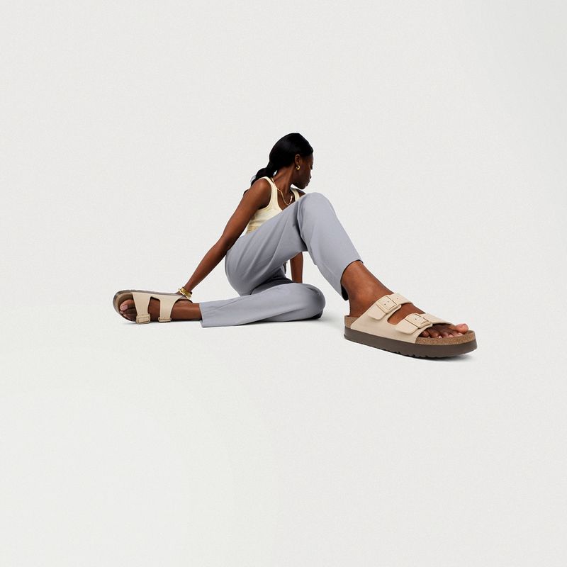 Šľapky BIRKENSTOCK Arizona Flex Platform Birko-Flor sandcastle 6