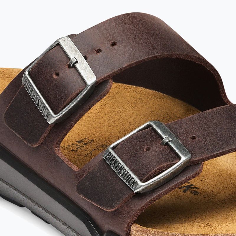 Pánske šľapky BIRKENSTOCK Arizona Crosstown Oiled Leather Regular habana/black 6