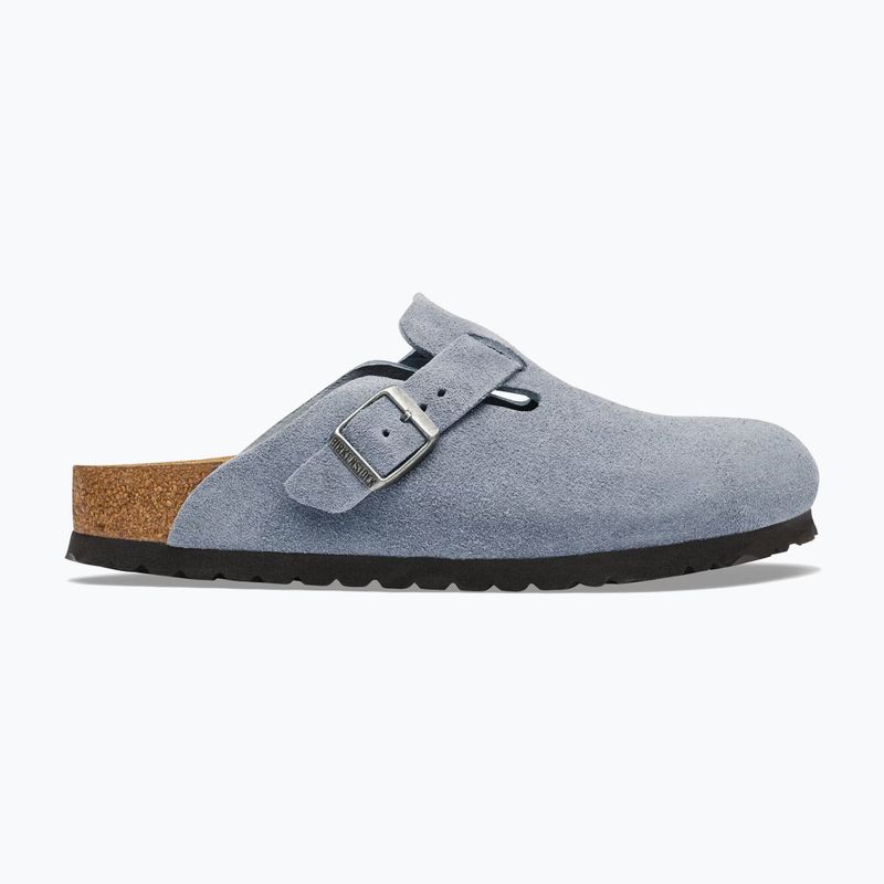 Šľapky BIRKENSTOCK Boston Suede Leather stone blue 2