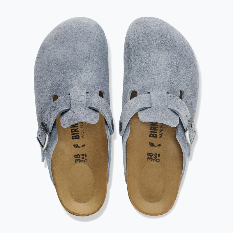 Šľapky BIRKENSTOCK Boston Suede Leather stone blue 4