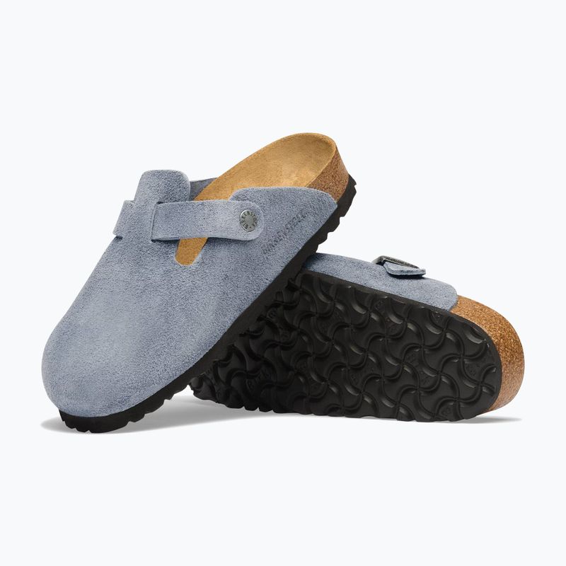 Šľapky BIRKENSTOCK Boston Suede Leather stone blue 5