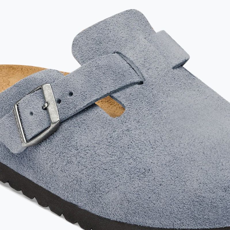 Šľapky BIRKENSTOCK Boston Suede Leather stone blue 6