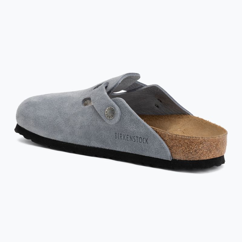 Šľapky BIRKENSTOCK Boston Suede Leather stone blue 3