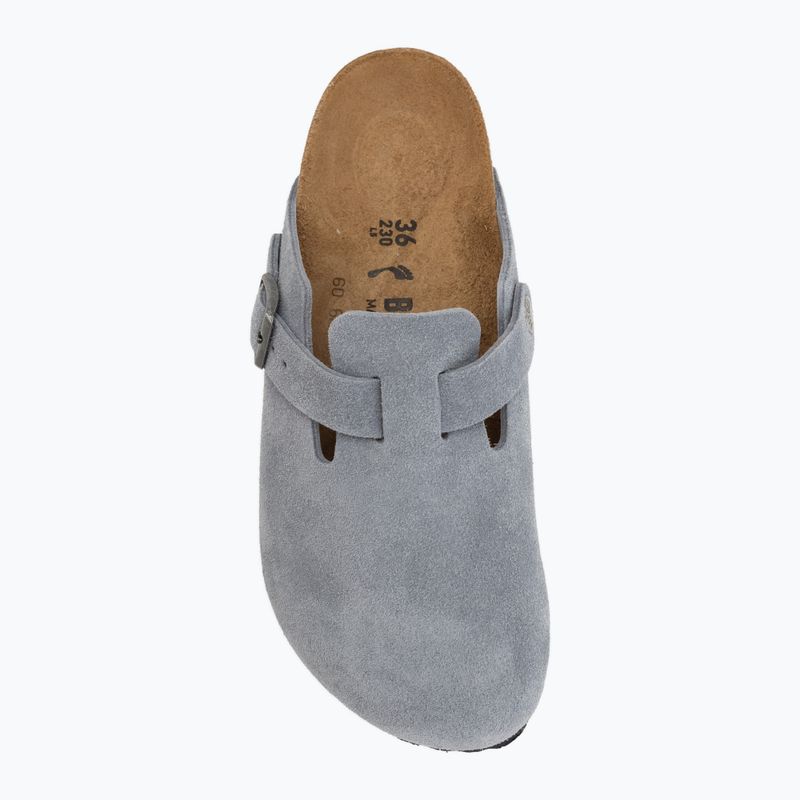 Šľapky BIRKENSTOCK Boston Suede Leather stone blue 5