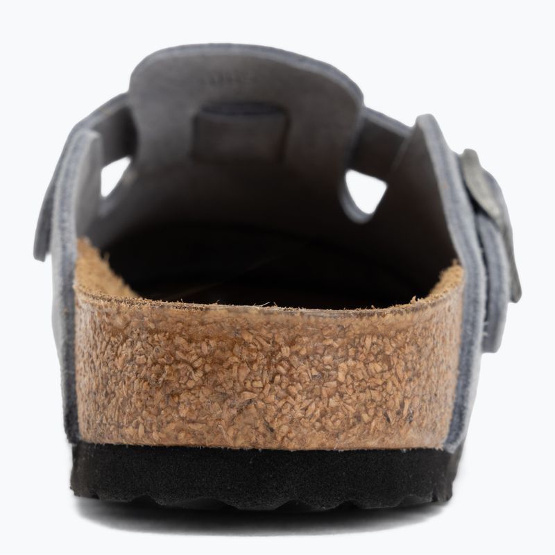 Šľapky BIRKENSTOCK Boston Suede Leather stone blue 6