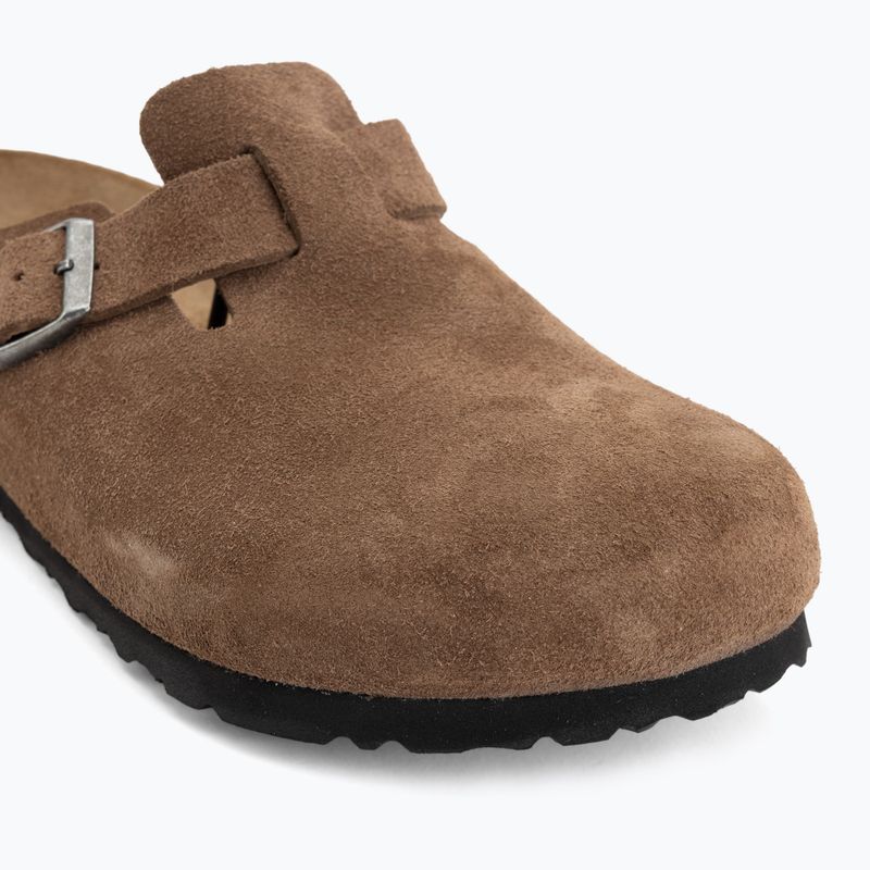 Šľapky BIRKENSTOCK Boston Suede Leather dark tea 7