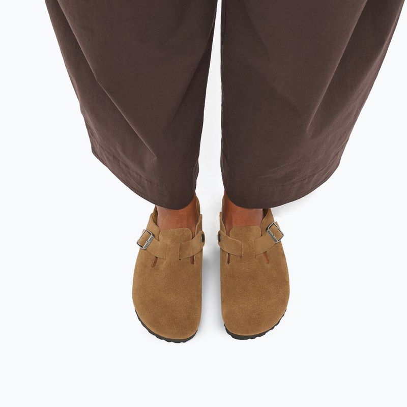 Šľapky BIRKENSTOCK Boston Suede Leather dark tea 7
