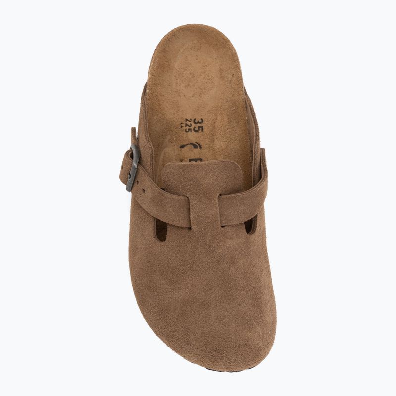 Šľapky BIRKENSTOCK Boston Suede Leather dark tea 5