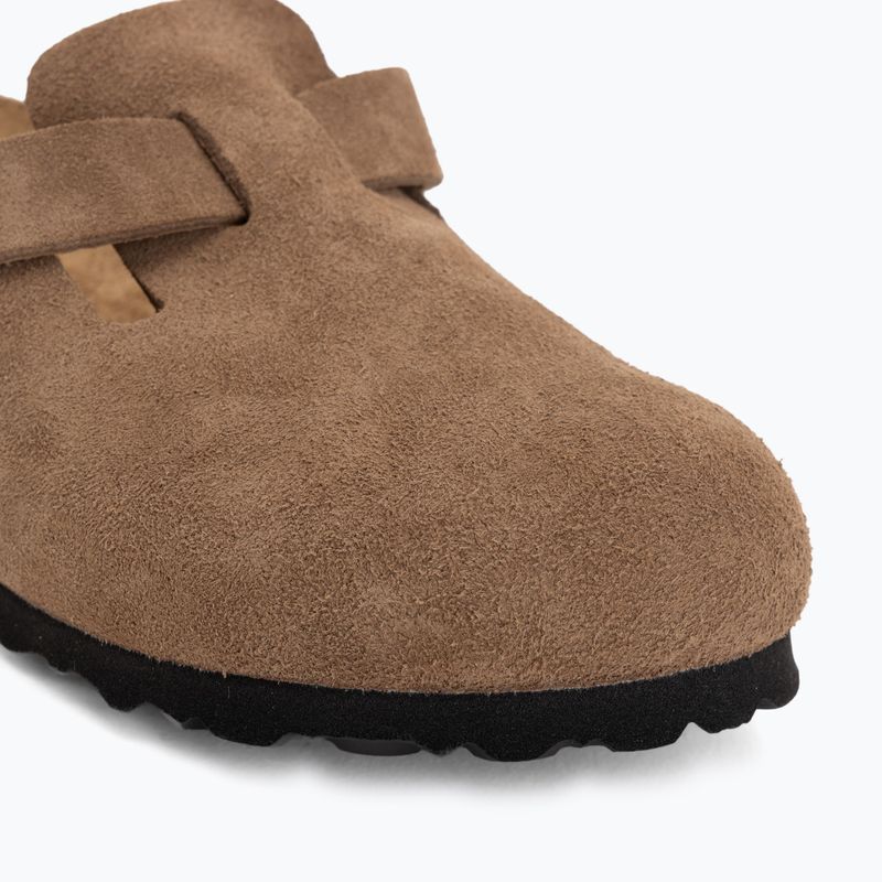 Šľapky BIRKENSTOCK Boston Suede Leather dark tea 7