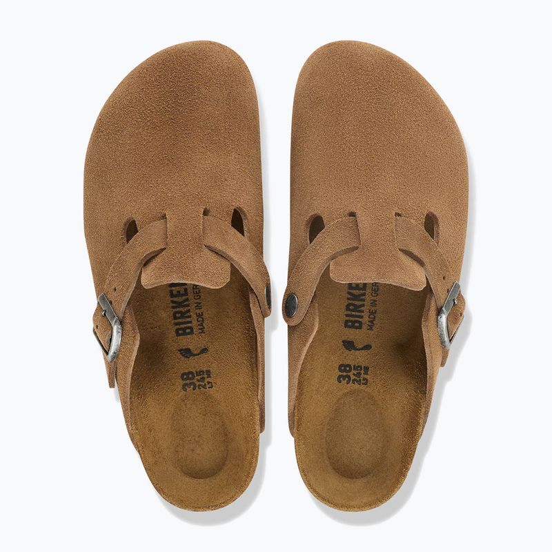 Šľapky BIRKENSTOCK Boston Suede Leather dark tea 4