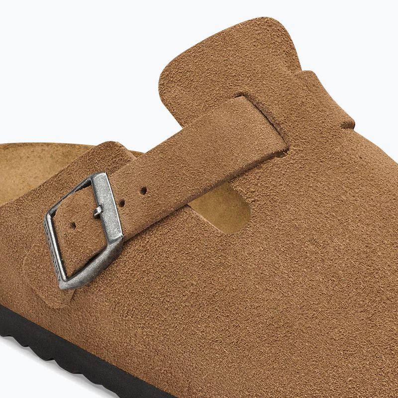 Šľapky BIRKENSTOCK Boston Suede Leather dark tea 6