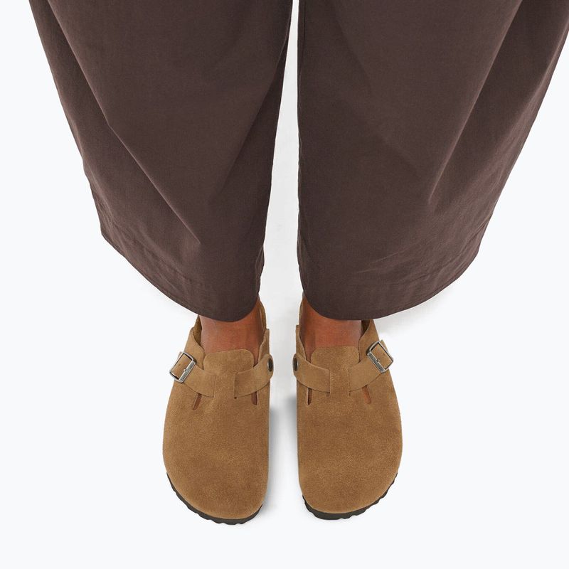 Šľapky BIRKENSTOCK Boston Suede Leather dark tea 7