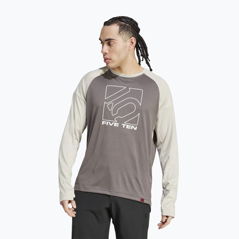 Pánsky cyklistický dres adidas FIVE TEN s dlhým rukávom charcoal/putty grey 3