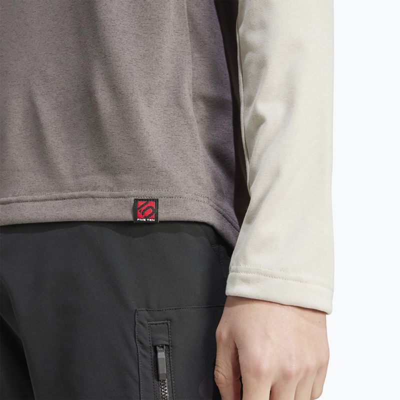 Pánsky cyklistický dres adidas FIVE TEN s dlhým rukávom charcoal/putty grey 6