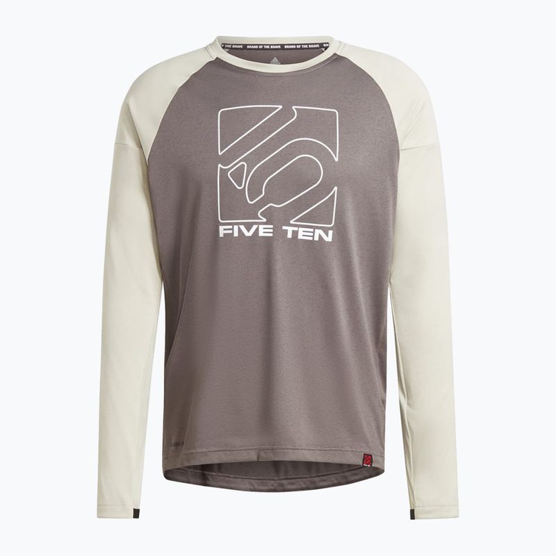 Pánsky cyklistický dres adidas FIVE TEN s dlhým rukávom charcoal/putty grey 7