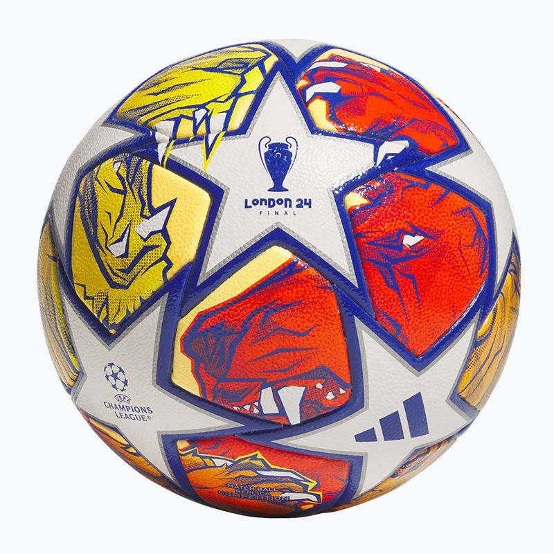 Futbalová lopta adidas UCL Competition 23/24 white/glow blue/flash orange rozmiar 4