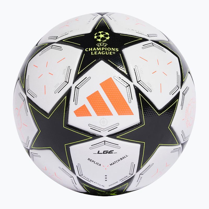 Futbalová lopta adidas UCL Finale League Box 24/25 white/black/platinum metallic/team solar yellow veľ.  4 2