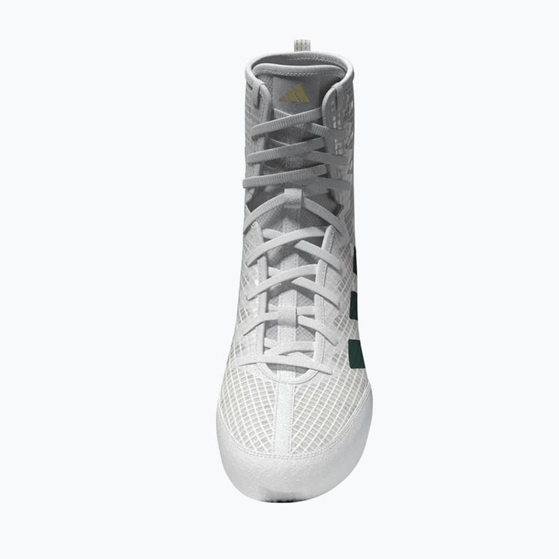 Boxerské topánky adidas Box Hog 4 cloud white/collegiate green/core black 5