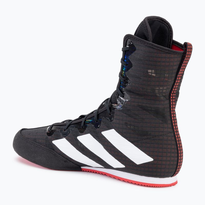 Boxerské topánky adidas Box Hog 4 core black/cloud white/pure ruby 3