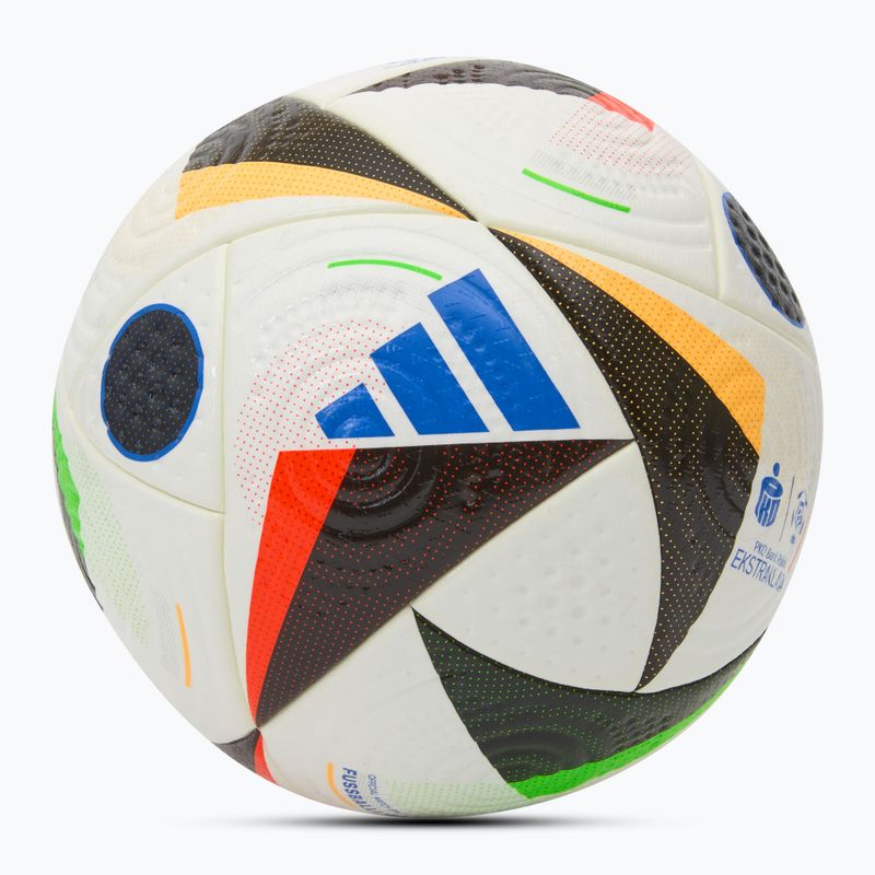 Futbalová lopta adidas Ekstraklasa Pro white/black/glow blue veľ.  5