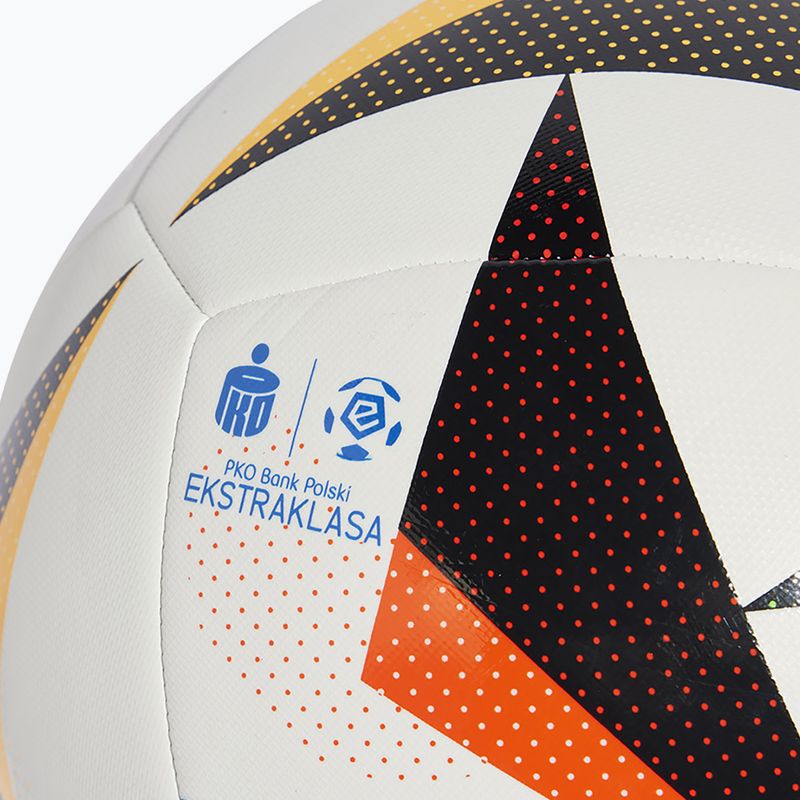 Futbalová lopta adidas Ekstraklasa Training white/black/glow blue veľ.  4 4