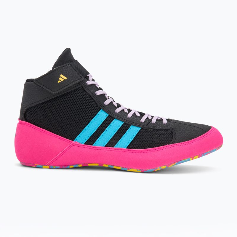 Boxerské topánky adidas HVC core black/signal cyan/yellow 2
