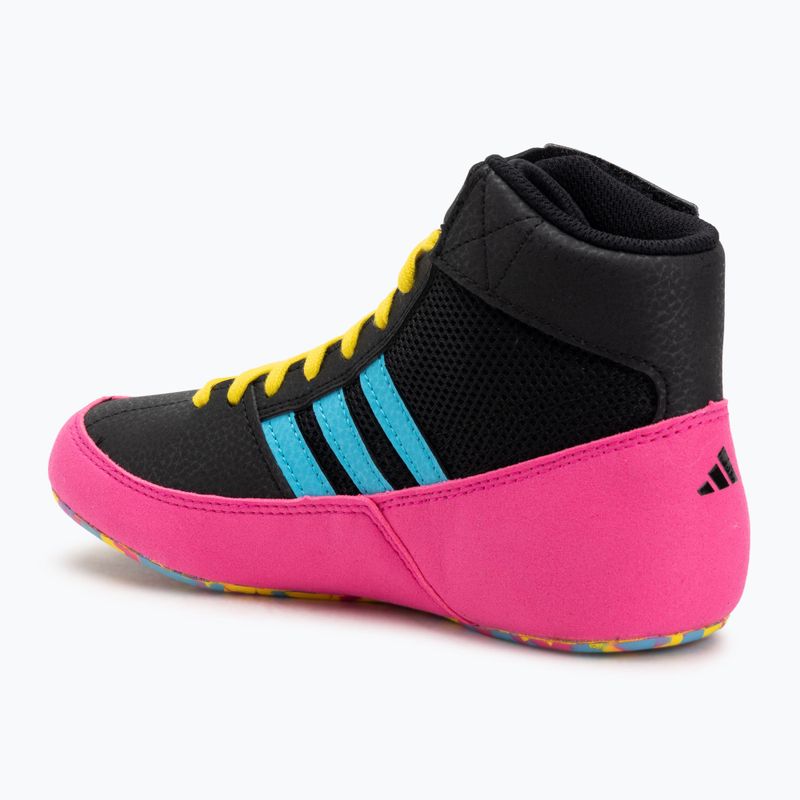 Detské boxerské topánky adidas Havoc core black/signal cyan/yellow 3