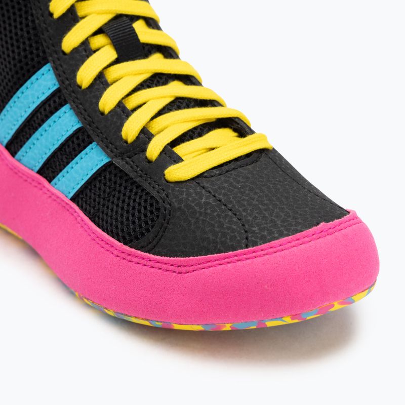 Detské boxerské topánky adidas Havoc core black/signal cyan/yellow 7