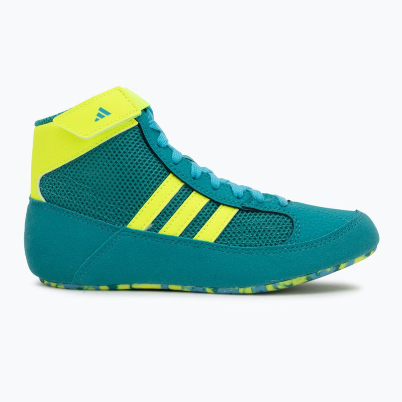 Detské zápasnícke topánky adidas Havoc purple team/lucid lemon/signal cyan 2