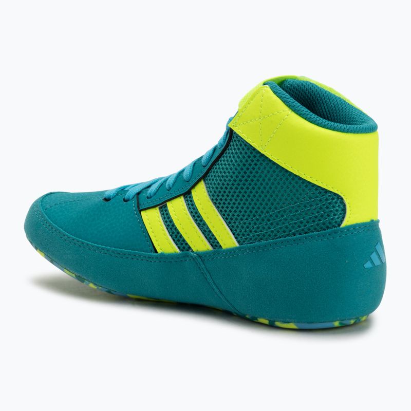 Detské zápasnícke topánky adidas Havoc purple team/lucid lemon/signal cyan 3