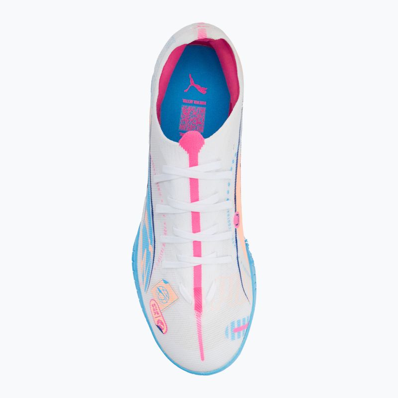 Kopačky PUMA Ultra 5 Match Vol. Up TT puma white/luminous blue/poison pink/fizzy melon 5