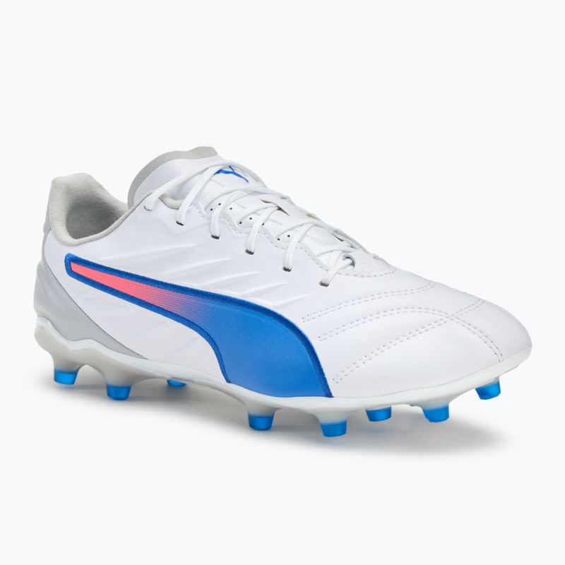 Pánska futbalová obuv/ kopačky PUMA King Pro FG/AG puma white/bluemazing/flat light grey/sunset glow