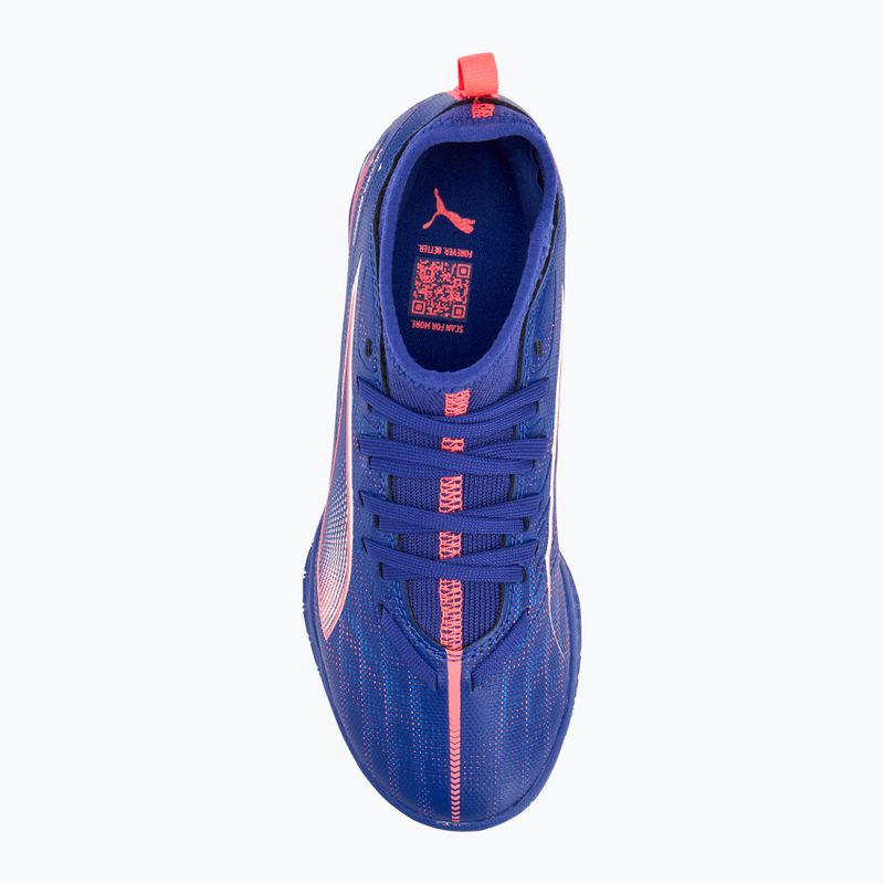 Detské kopačky PUMA Ultra 5 Match It + Mid Jr lapis lazuli/puma white/sunset glow 5