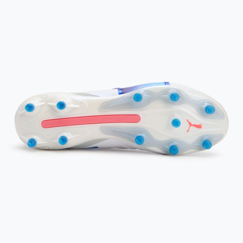 Futbalová obuv/ kopačky PUMA King Ultimate FG/AG puma white/bluemazing/flat light grey/sunset glow 5