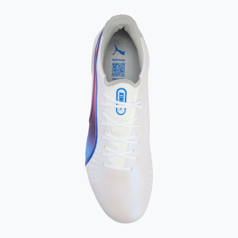 Futbalová obuv/ kopačky PUMA King Ultimate FG/AG puma white/bluemazing/flat light grey/sunset glow 6