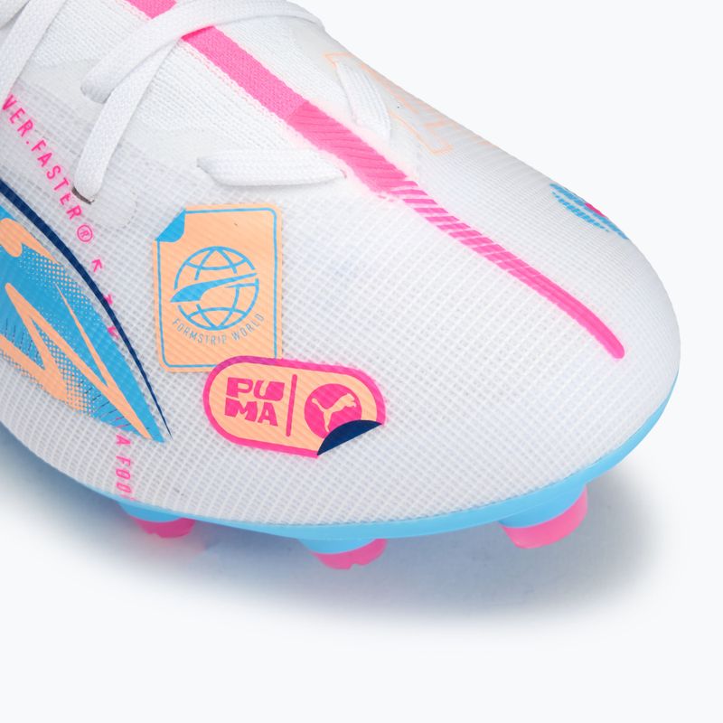 Kopačky PUMA Ultra 5 Match Vol. Up FG/AG puma white/luminous blue 7