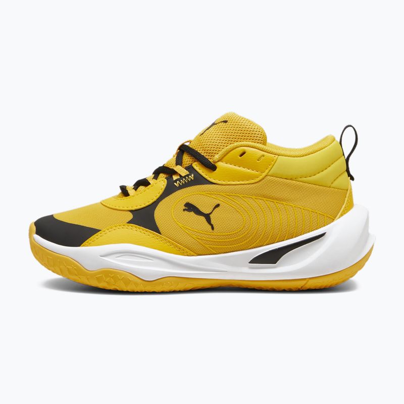 Detská basketbalová obuv PUMA Playmaker Pro JR  yellow sizzle/puma blackl 9