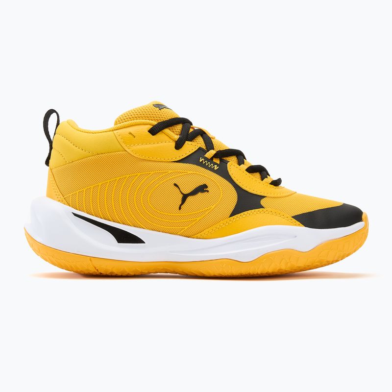 Detská basketbalová obuv PUMA Playmaker Pro JR  yellow sizzle/puma blackl 2