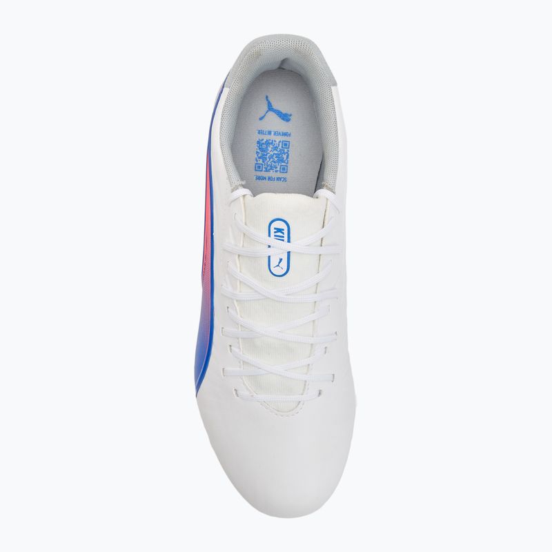 Futbalová obuv/ kopačky PUMA King Match FG/AG puma white/bluemazing/flat light grey/sunset glow 5
