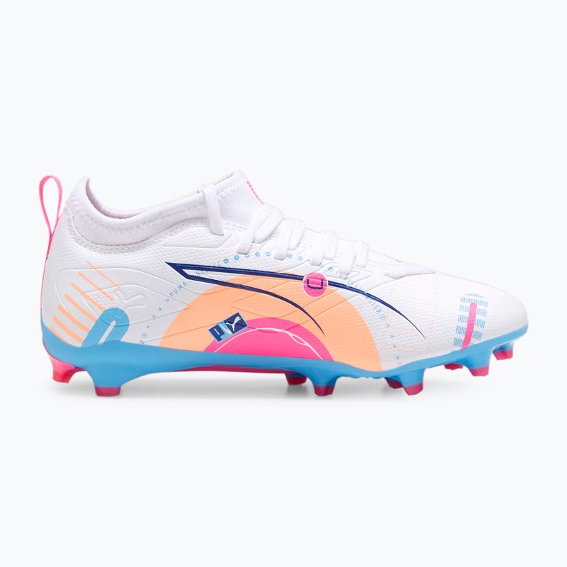 Detské kopačky PUMA Ultra 5 Match Vol. Up FG/AG Jr puma white/luminous blue 3