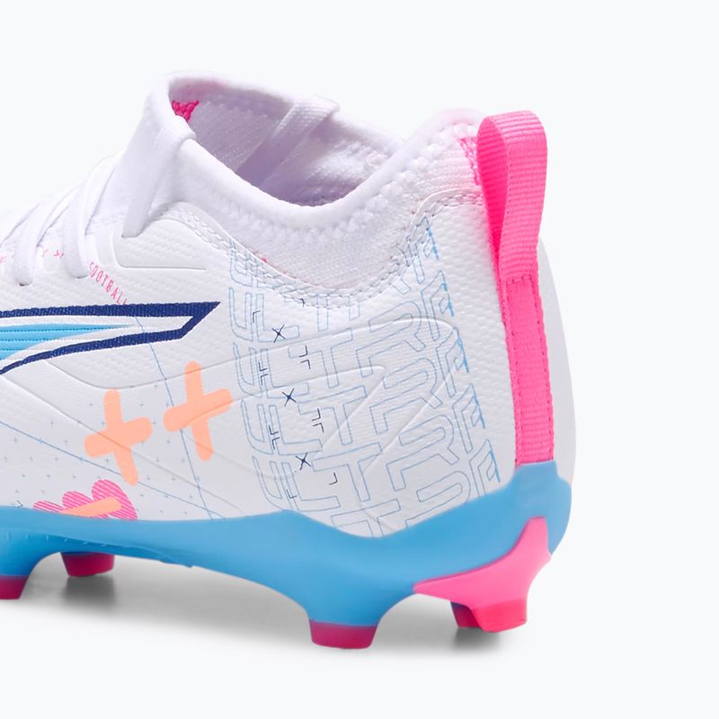 Detské kopačky PUMA Ultra 5 Match Vol. Up FG/AG Jr puma white/luminous blue 6