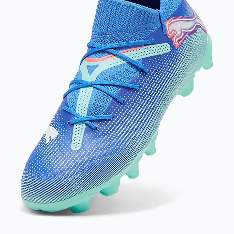 Detská futbalová obuv/ kopačky PUMA Future 7 Pro FG/AG Jr bluemazing/puma white/electric peppermint 5