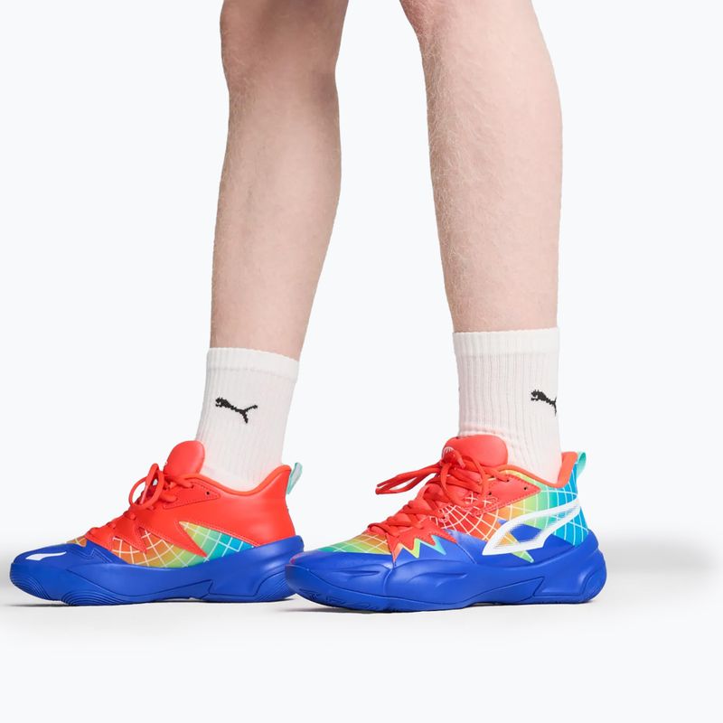 Pánska basketbalová obuv PUMA Genetics Marcus Smart royal sapphire/red blast 4
